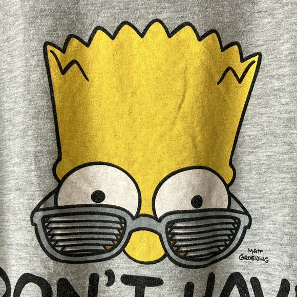 (VINTAGE) Forever 21 - L - Gray Bart Simpson Don't Have A Cow Man T-Shirt - Picture 2 of 4